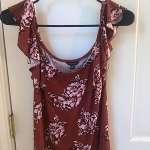 Aeropostale Floral On or Off Shoulder Top